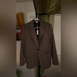Max Studio Black and Tan Houndstooth Jacket